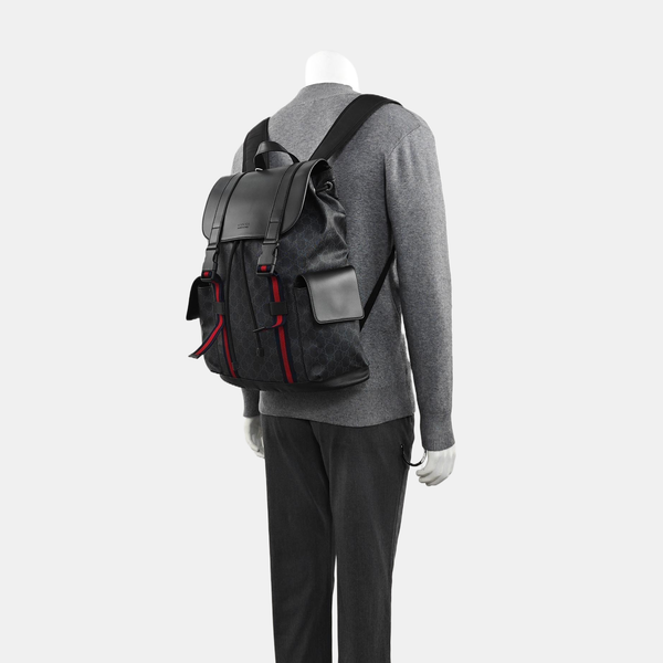 GG Supreme Monogram Coated Canvas Black