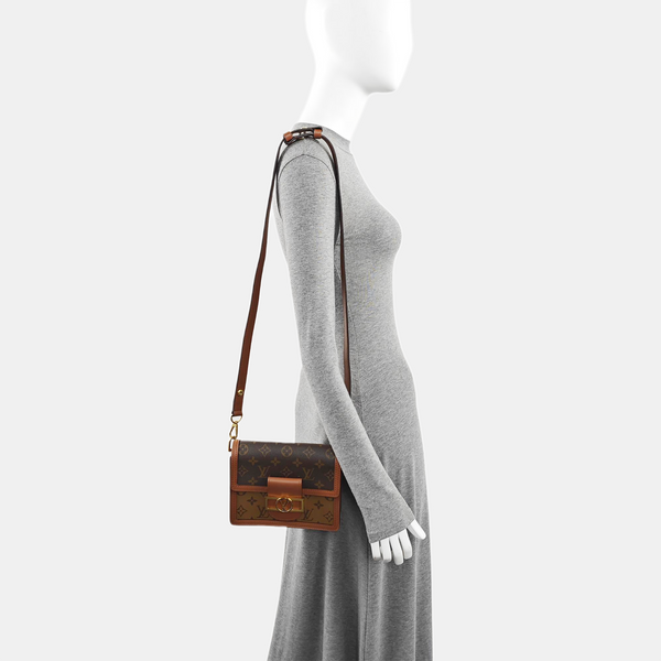 DAUPHINE Mini Monogram Coated Canvas Brown