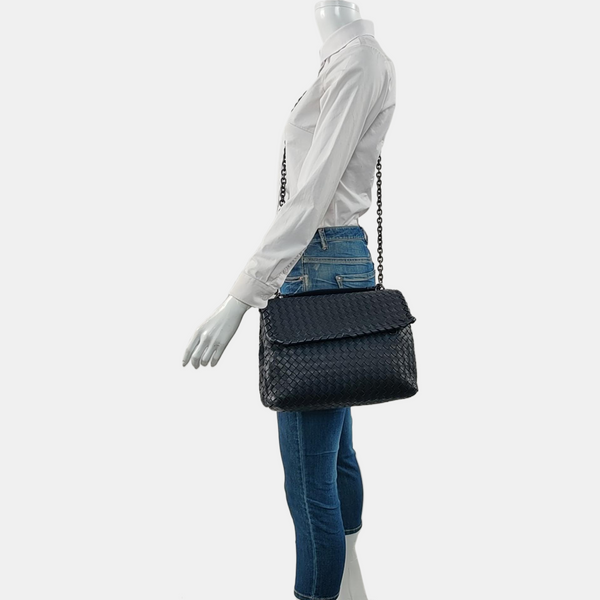 Fold Medium Lambskin Black