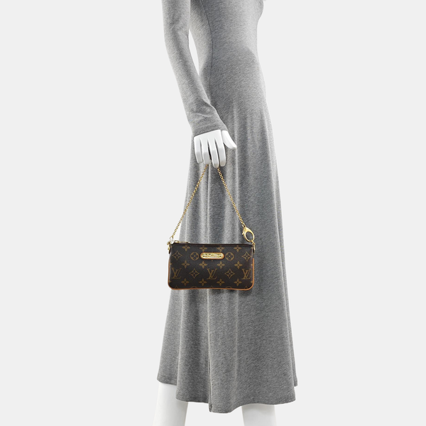 VINTAGE MILLA MM Monogram Coated Canvas Brown