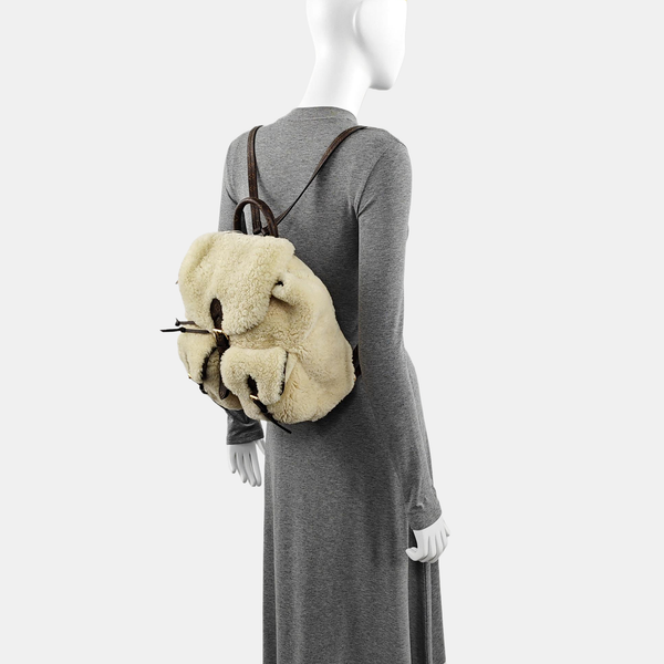 TEDDY Monogram Sheepskin Beige