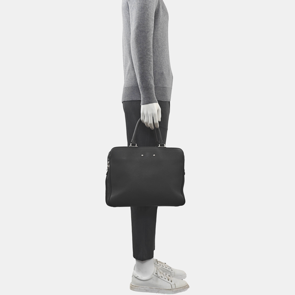 Calfskin Top Handle Bag Gray