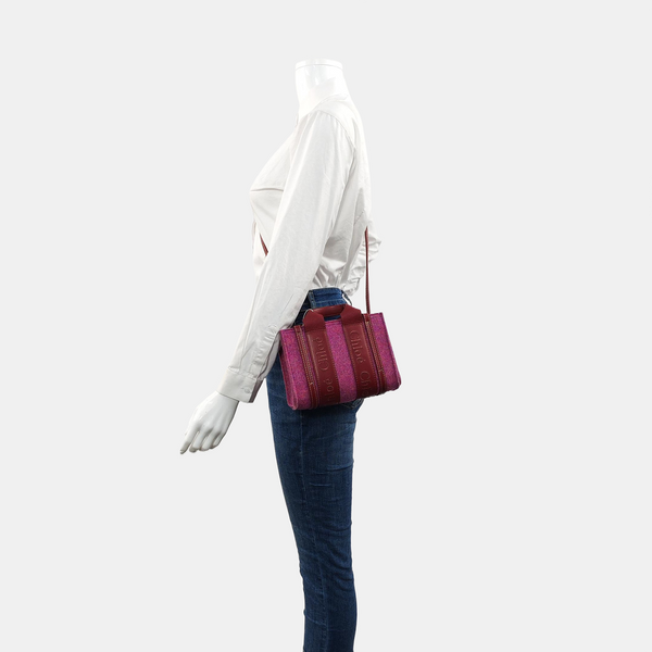 Authenticated pre-owned Woody Mini Felt Burgundy - Shoulder Bag at Looply