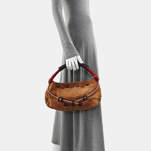 Suede Shoulder Bag Brown