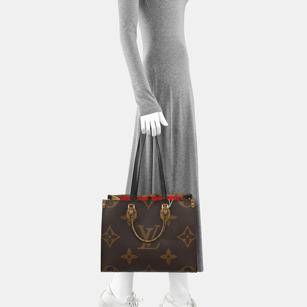ONTHEGO MM Monogram Coated Canvas Brown