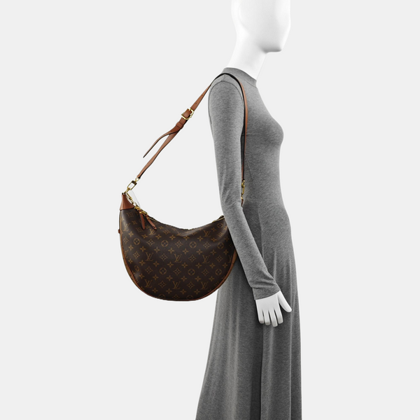 LOOP HOBO Monogram Coated Canvas Brown