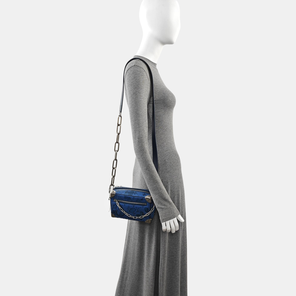 SOFT TRUNK Mini Monogram Coated Canvas Blue