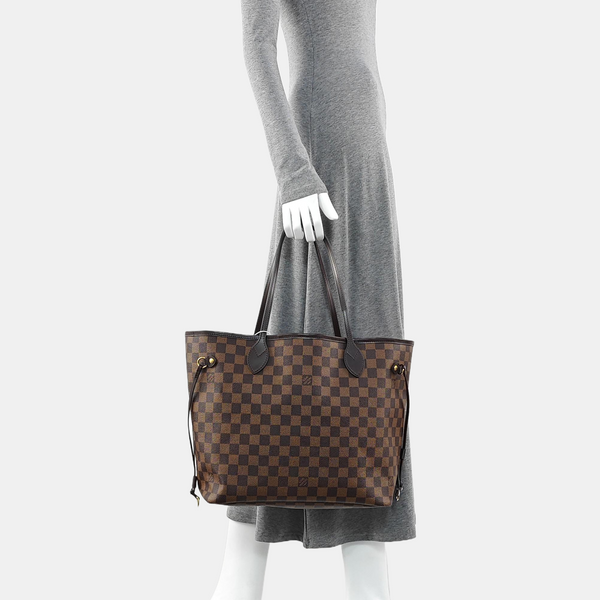 NEVERFULL MM Damier Ebene Coated Canvas Brown