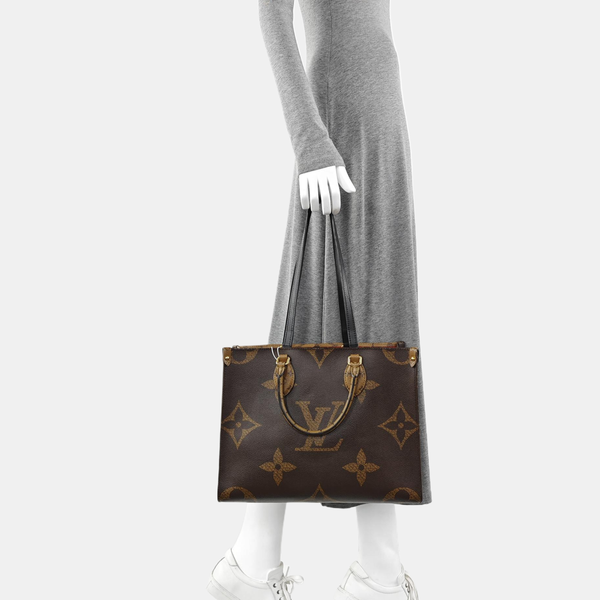 ONTHEGO MM Monogram Coated Canvas Brown