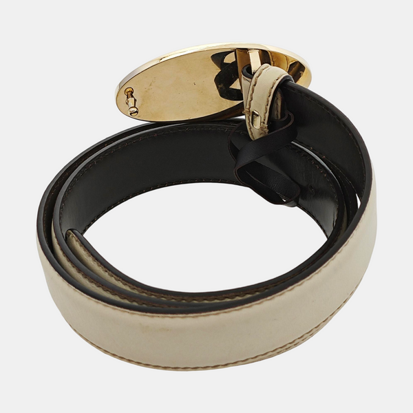 Leather Belt White