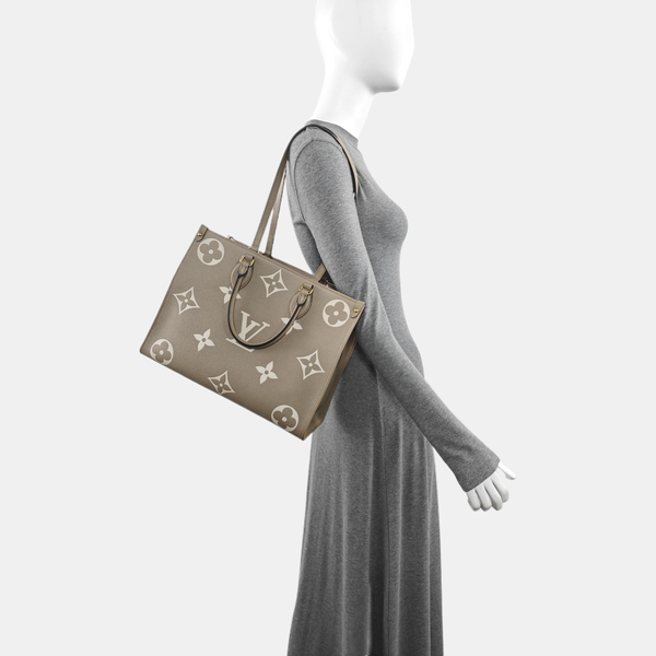 ONTHEGO MM Monogram Calfskin Gray