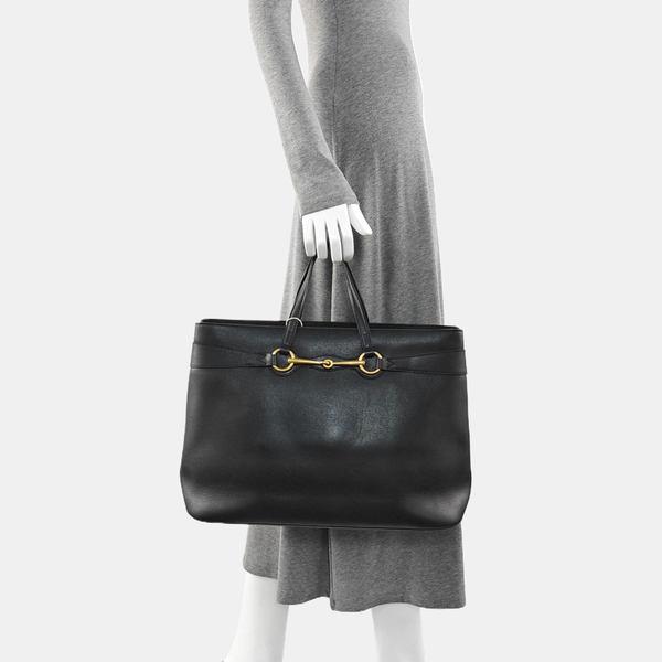 Horsebit Chain Calfskin Black