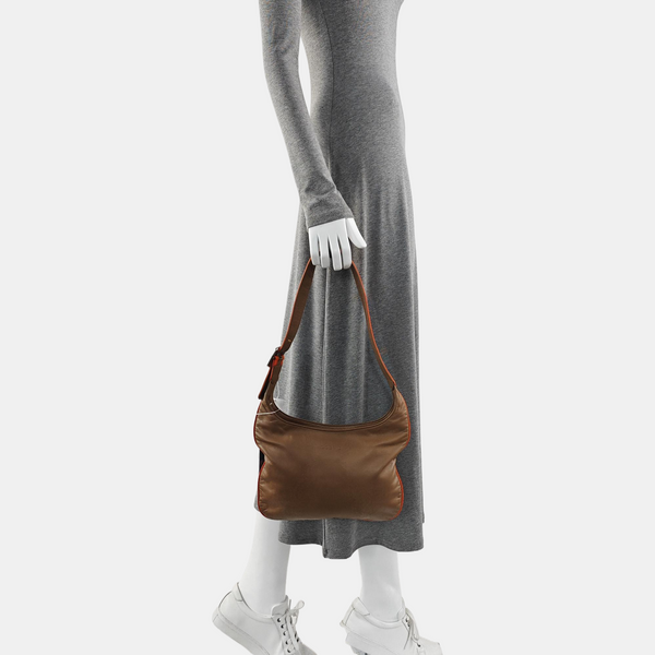 Calfskin Shoulder Bag Brown