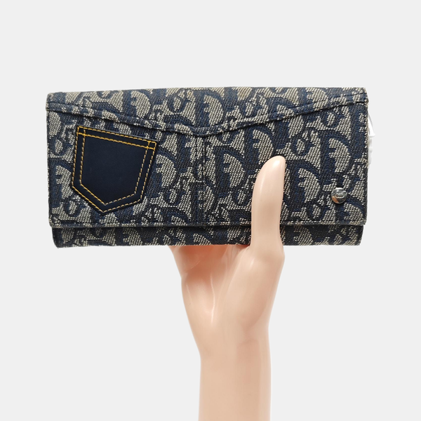 Oblique Canvas Wallet Blue