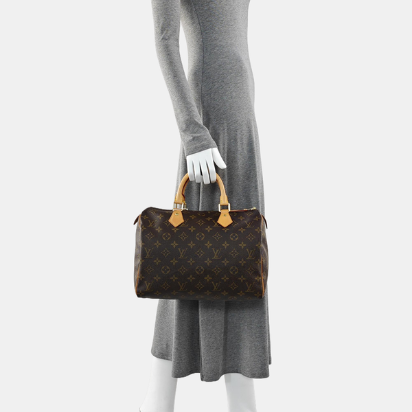 SPEEDY 30 Monogram Coated Canvas Brown