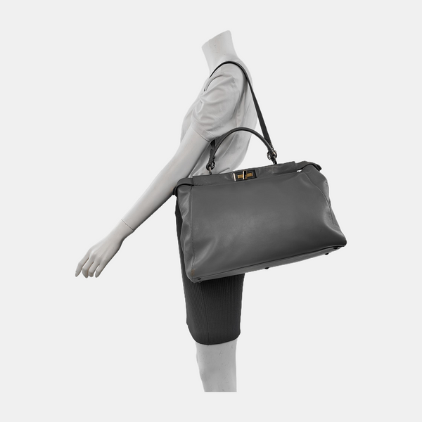 Peekaboo Large Calfskin Gray