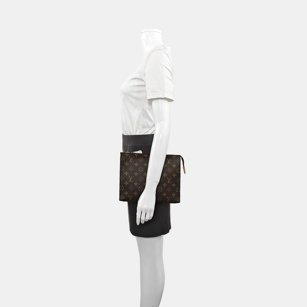 TOILET POCKET 26 Monogram Coated Canvas Brown