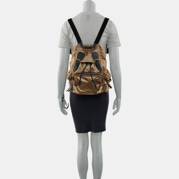 The Rucksack Medium Nylon Gold