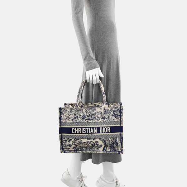 Book Tote Medium Canvas Blue