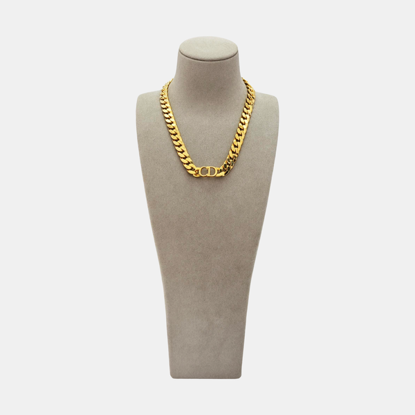CD Icon Metal Gold Necklace
