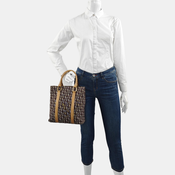 Vintage Tote Oblique Canvas Brown