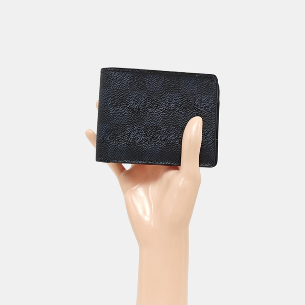 AMERIGO Damier Graphite Coated Canvas Gray Wallet