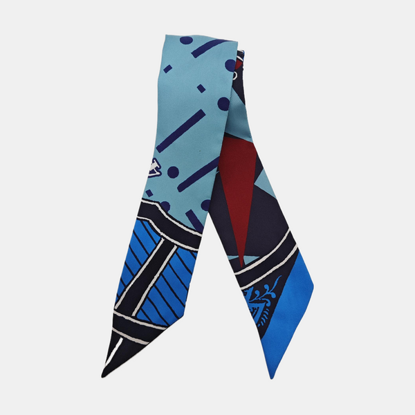 Mulberry Silk Silk Scarf Blue