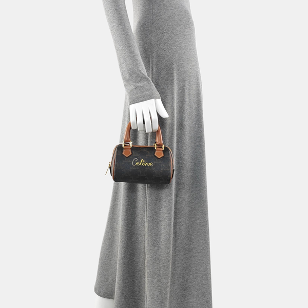 TRIOMPHE CANVAS Mini Coated Canvas Brown