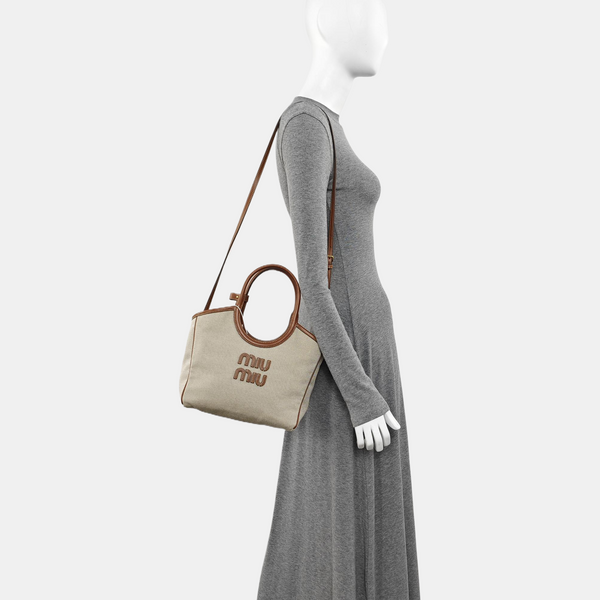 Canvas Shoulder Bag Beige