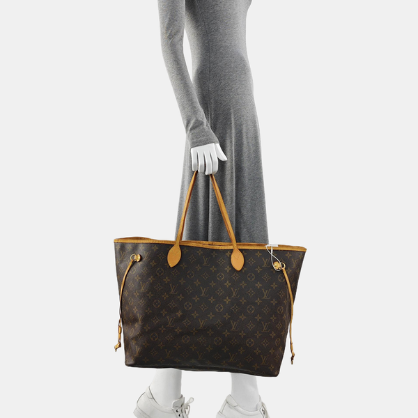 NEVERFULL GM Monogram Coated Canvas Brown