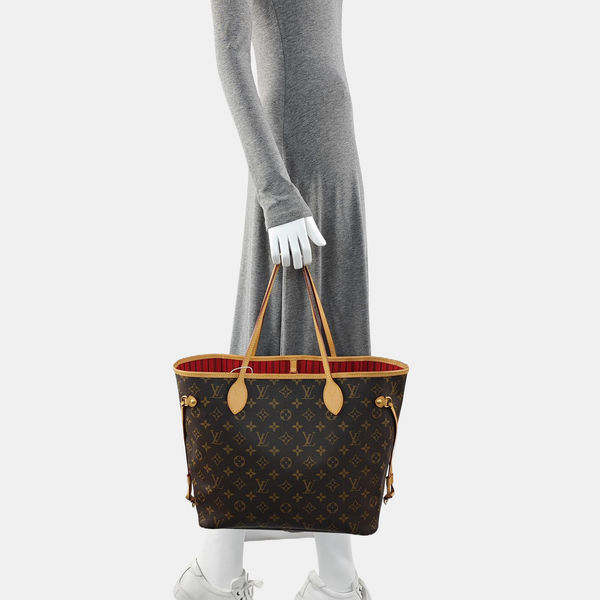 NEVERFULL MM Monogram Coated Canvas Brown