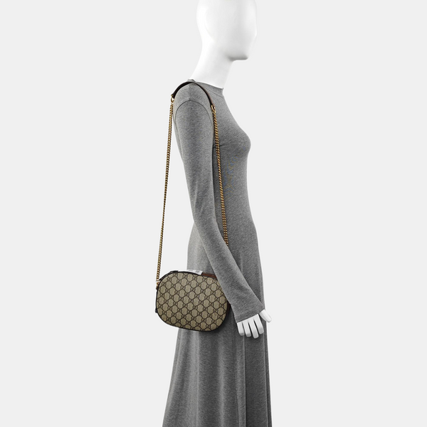 Monogram Coated Canvas Shoulder Bag Beige