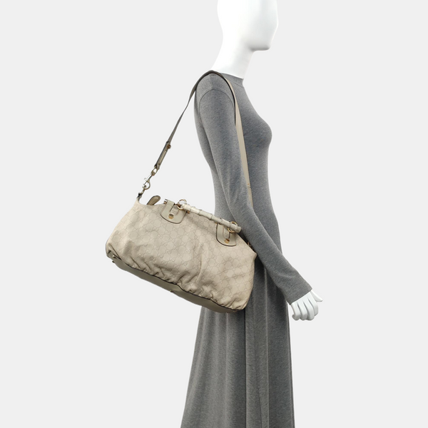 Monogram Calfskin Top Handle Bag White