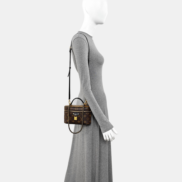 Vanity Chain Pouch Monogram Coated Canvas Brown