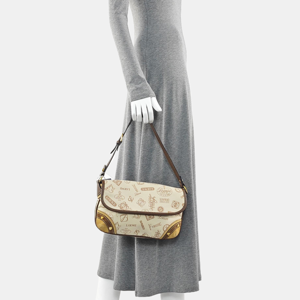 Calfskin Shoulder Bag Beige