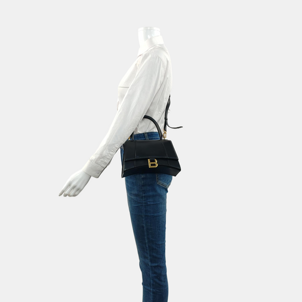Hourglass S Calfskin Black