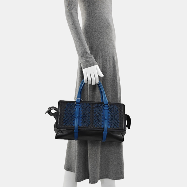 Calfskin Top Handle Bag Black