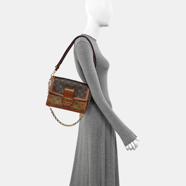 DAUPHINE MM Monogram Coated Canvas Brown