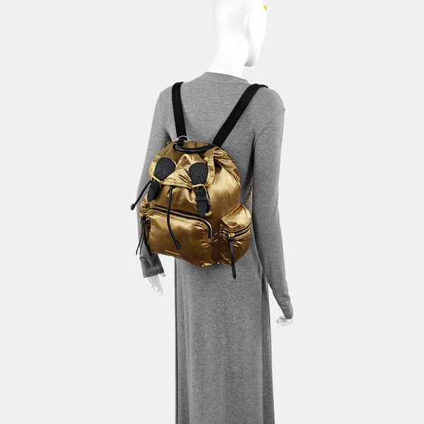 The Rucksack Medium Nylon Gold