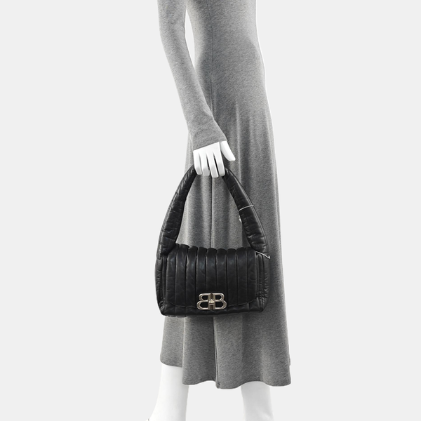 Monaco Small Quilted Calfskin Black