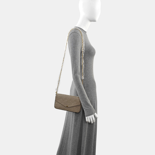 FÉLICIE Monogram Calfskin Gray