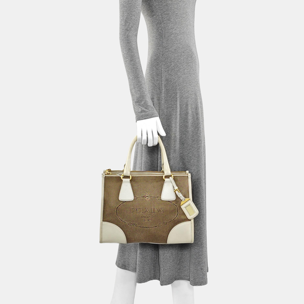 Canvas Top Handle Bag Brown