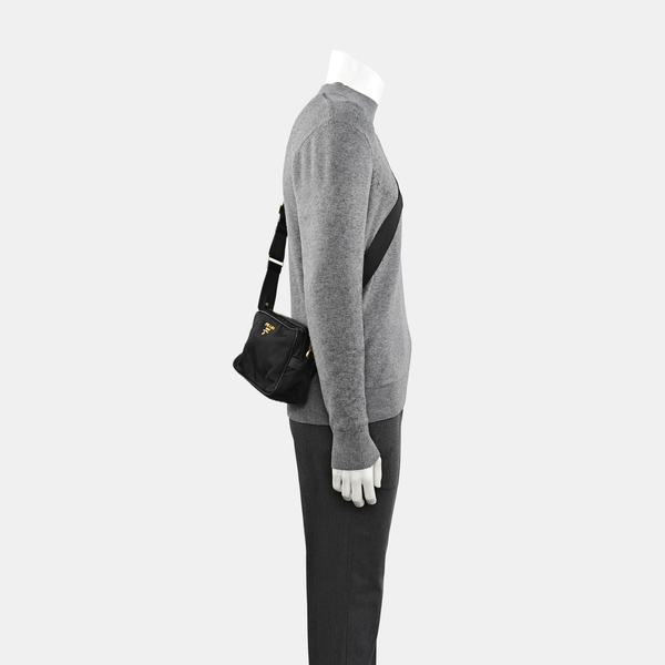 Nylon Shoulder Bag Black