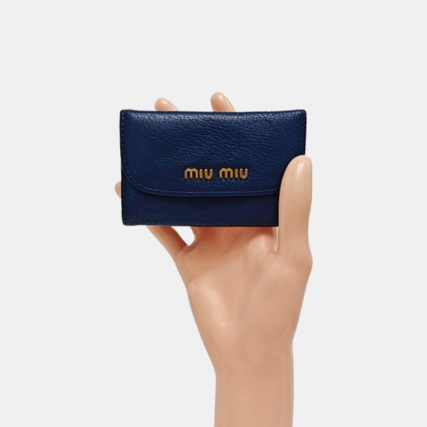 Calfskin Key Pouch Blue