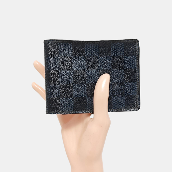 SLENDER Damier Coated Canvas Blue Wallet