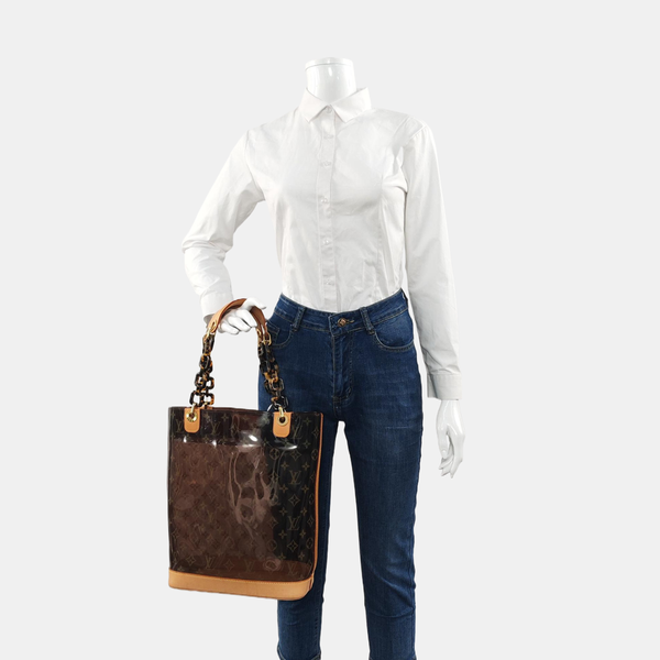 SAC AMBRE Monogram Plastic Brown