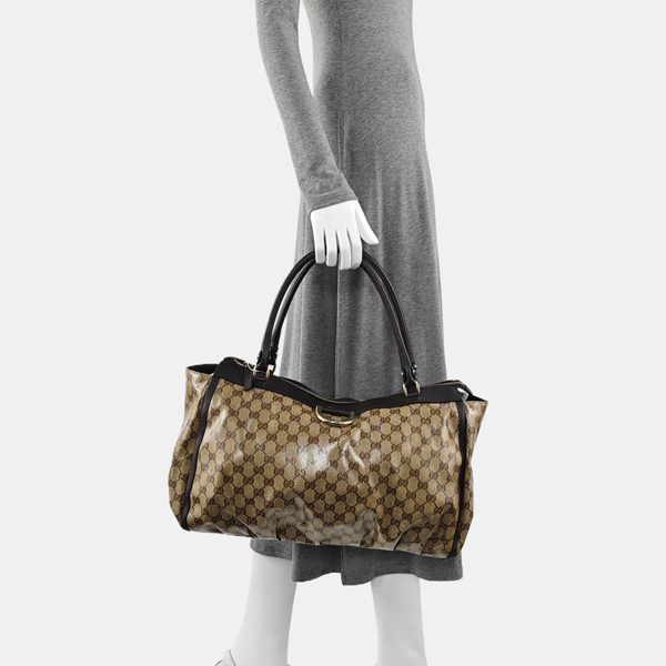 D Gold Monogram Coated Canvas Brown