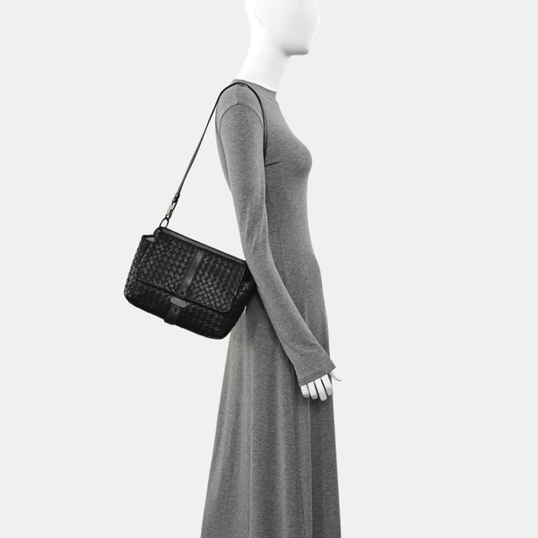 Calfskin Shoulder Bag Black