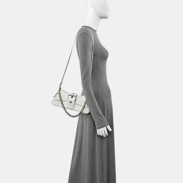 Calfskin Shoulder Bag White