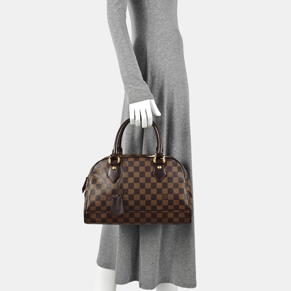DUOMO Damier Ebene Coated Canvas Brown
